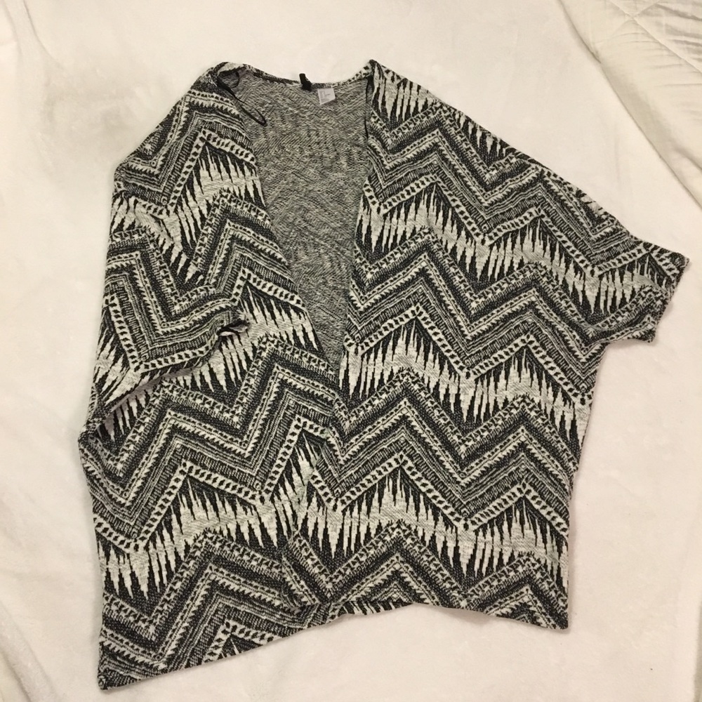 Divided black and white cardigan